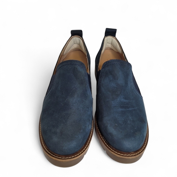 Blondo Phoebe Suede Loafers 7.5 Dark Teal Blue - Picture 5 of 8